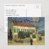 Carte Postale Faire-part Vincent van Gogh - La Maison blanche la nuit (Devant / Derrière)