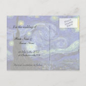 Carte Postale Faire-part Vincent van Gogh, Starry Night (Dos)