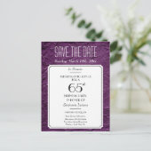Carte Postale Faire-part Vins Faux Textured Party ou Reunion Enregistrer la (Debout devant)
