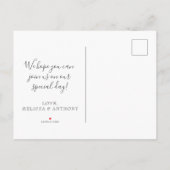 Carte Postale Faire-part Vins modernes Mariage botanique Enregistrer la dat (Dos)