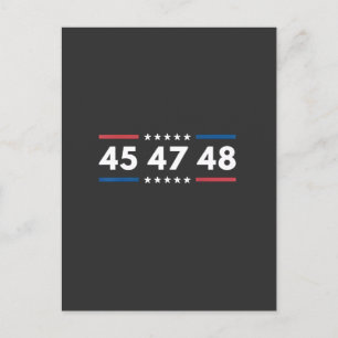 Carte Postale Faire-part Vintage 45 47 48 Trump 2024 États-Unis Président d
