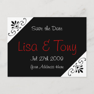 Carte Postale Faire-part Vintage Enregistrer la date - Customisé