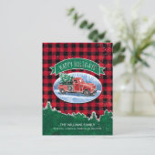 Carte Postale Faire-part Vintage Red Truck (Debout devant)