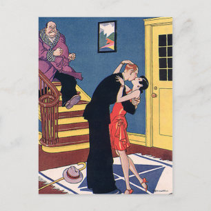 Carte Postale Faire-part Vintage Sauvez la date, Amour drôle et Romance