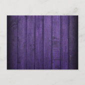 Carte Postale Faire-part Violet Rustique Bois Célébration des funérailles d (Dos)