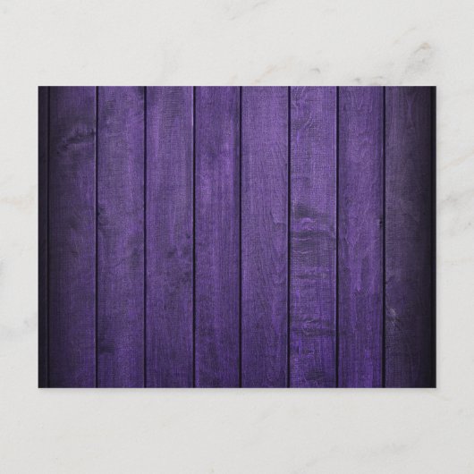 Carte Postale Faire-part Violet Rustique Bois Célébration des funérailles d (Dos)