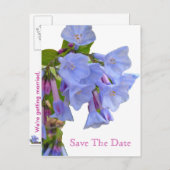 Carte Postale Faire-part Virginia Bluebells Enregistrer la date (Devant / Derrière)