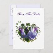 Carte Postale Faire-part Virginia Bluebells Fleurs sauvages - Enregistrer L (Devant / Derrière)