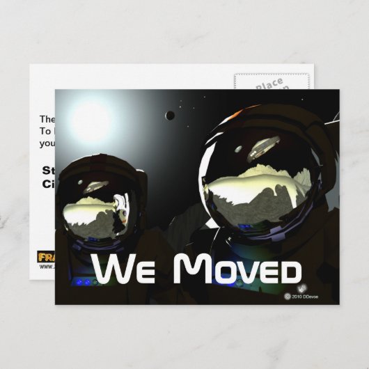 Carte Postale Faire-part Visiteurs inattendus UFO (Devant / Derrière)