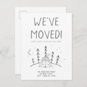 Carte Postale Faire-part Vœux chaleureux de notre nouveau nid douillet Nous (Devant / Derrière)