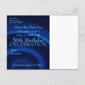 Carte Postale Faire-part Vortex 50e anniversaire Enregistrer la date - Cart (Dos)