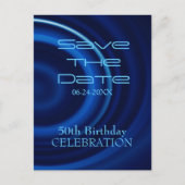 Carte Postale Faire-part Vortex 50e anniversaire Enregistrer la date - Cart (Devant)