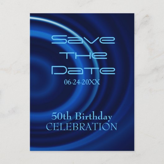 Carte Postale Faire-part Vortex 50e anniversaire Enregistrer la date - Cart (Devant)