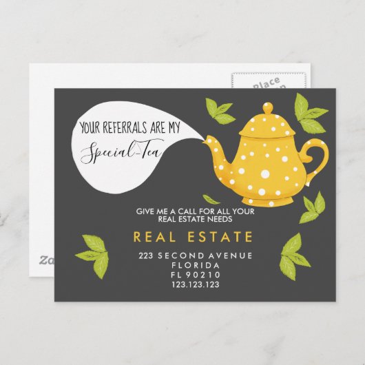 Carte Postale Faire-part vos références sont Mon annonce Special-Tea (Devant / Derrière)