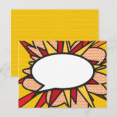 Carte Postale Faire-part Votre bulle de message amusante rétro bande dessin (Devant / Derrière)