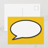 Carte Postale Faire-part Votre bulle de message amusante rétro de bande des (Devant / Derrière)