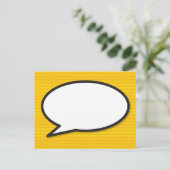 Carte Postale Faire-part Votre bulle de message amusante rétro de bande des (Debout devant)