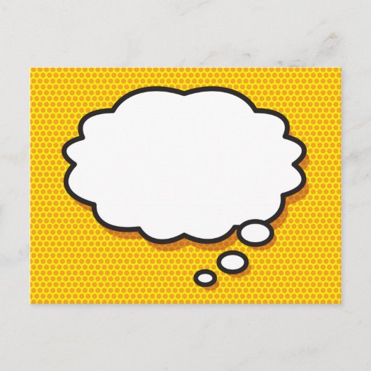 Carte Postale Faire-part Votre bulle de pensée de message Amusement Bande d (Devant)