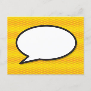Carte Postale Faire-part Votre message Parole Bubble Fun Retro Comic Book