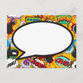 Carte Postale Faire-part Votre message Voix Bubble Amusant Retro Comique Li (Devant)