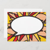 Carte Postale Faire-part Votre message Voix Bubble Amusant Retro Comique Li (Devant / Derrière)