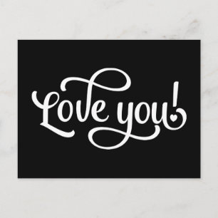 Carte Postale Faire-part Vous aimez Noir Blanc - Mariage Vous penser