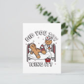 Carte Postale Faire-part Vous avez essayé de le glacer Pain d'épices Noël i (Debout devant)