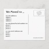 Carte Postale Faire-part Voyage sur mesure, Grand Canyon, Changement d'adre (Dos)