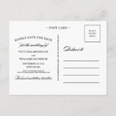 CARTE POSTALE FAIRE-PART VRAIMENT ÉLÉGANT | ENREGISTRER LA DATE D'ANNONCE (Dos)