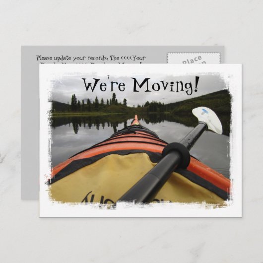 Carte Postale Faire-part Vue de My Kayak ; changement d'adresse (Devant / Derrière)