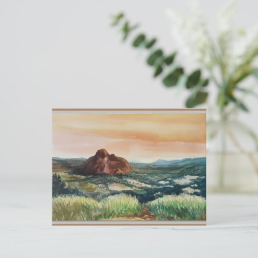 Carte Postale Faire-part Vue des Glasshouse Mountains (Debout devant)
