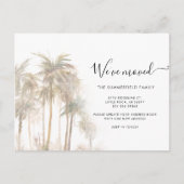 Carte Postale Faire-part Watercolor Palm Trees Coastal Moving (Devant)