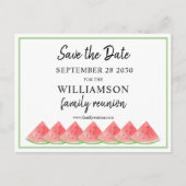 Carte Postale Faire-part Watermelon Family Reunion Enregistrer La Date (Devant)