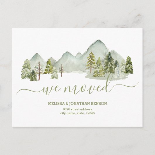 Carte Postale Faire-part We Moved New Home Address Announcement Postcard (Devant)