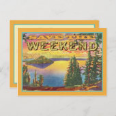 Carte Postale Faire-part Week-end Enregistrer la date (Devant / Derrière)