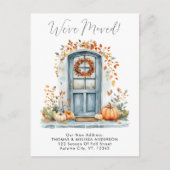 Carte Postale Faire-part We've Moved Autumn Front Door New Address Moving (Devant)