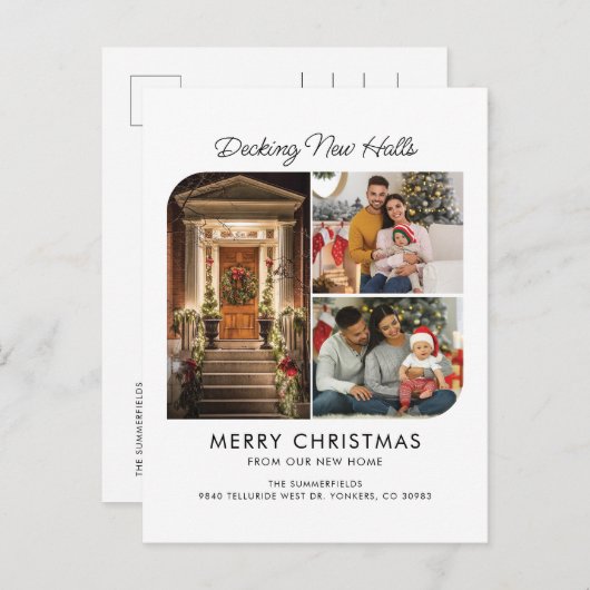 Carte Postale Faire-part We've Moved Decking New Halls 3 Photos Moving (Devant / Derrière)