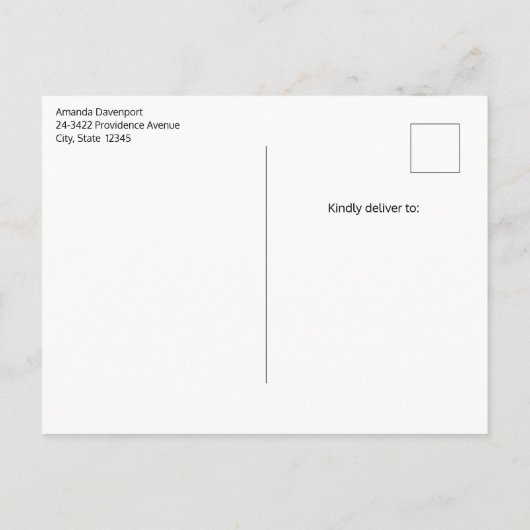 Carte Postale Faire-part Whimsical Carousel Horse Image (Dos)