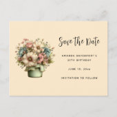 Carte Postale Faire-part Whimsical Flowers in a Planter Pot Cute (Devant)