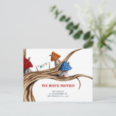 Carte Postale Faire-part Whimsical Nous Avons Déplacé Le Déchauffement Des (Debout devant)