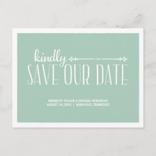 Carte Postale Faire-part Whimsical Rustic Enregistrer la date