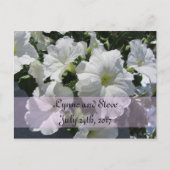 Carte Postale Faire-part White Petunia Enregistrer la date (Devant)
