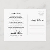 Carte Postale Faire-part White Script Merci Mariage Photo Collage Annou (Dos)