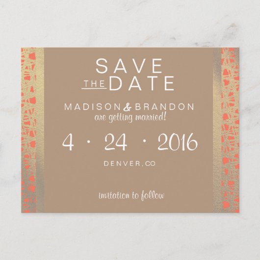 Carte Postale Faire-part Wild Spirit Enregistrer la date (Devant)