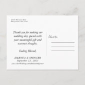 Carte Postale Faire-part Wildbloom | Fleurs Bohémiens Violet Foncé Merci (Dos)