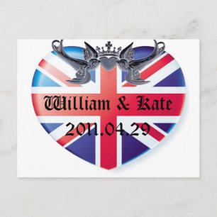 Carte Postale Faire-part William & Kate 2011.04.29 Enregistrer La Date