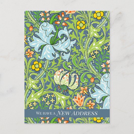 Carte Postale Faire-part William Morris Golden Lily CC1223 Déménagement (Devant)