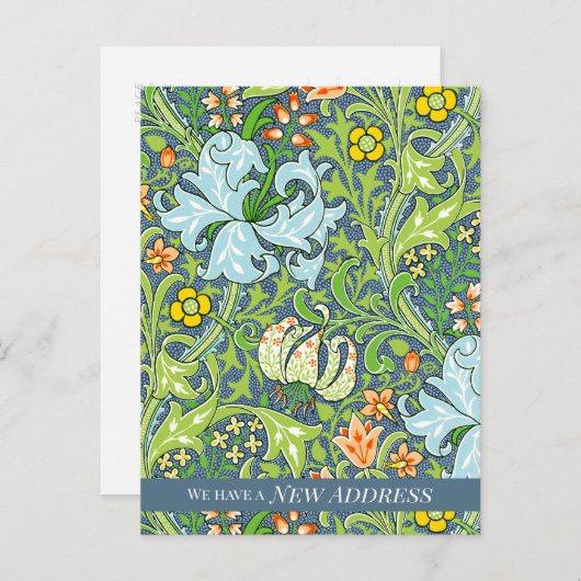 Carte Postale Faire-part William Morris Golden Lily CC1223 en mouvement (Devant / Derrière)