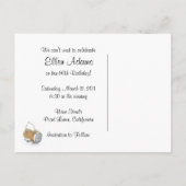 Carte Postale Faire-part Wine_Fromage Enregistrez la date ! (Dos)