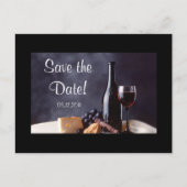 Carte Postale Faire-part Wine_Fromage Enregistrez la date ! (Devant)